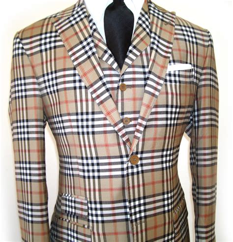 burberry traditional plaid style 3 piece men's suit|Burberry Suits for Men .